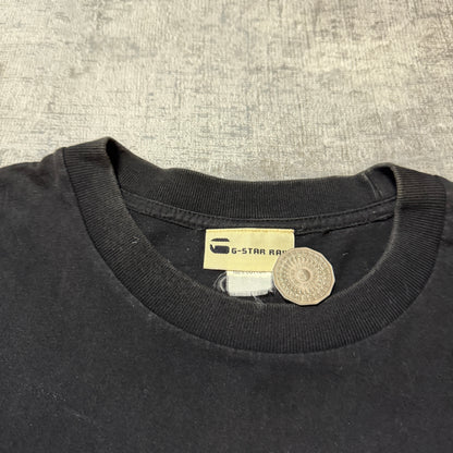 G-Star Raw Mens Black Y2K Graphic T-Shirt Size Fits S-M oversized                -F44