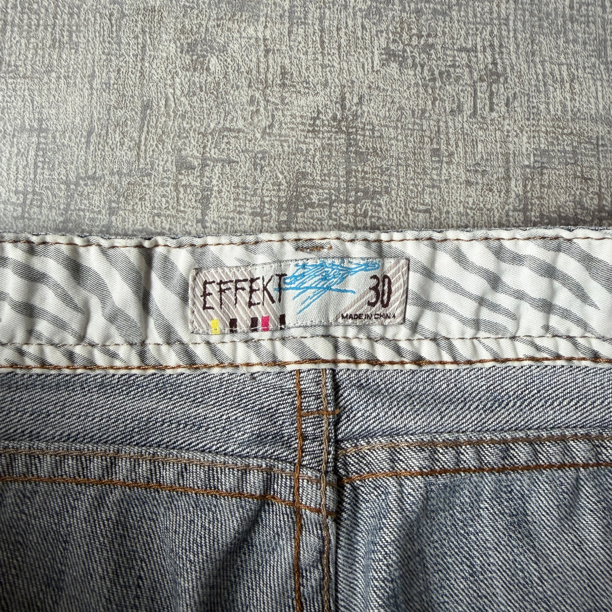 EFFEKT Y2K Baggy Jeans Size 30 Light Blue Distressed Super Baggy      -H13