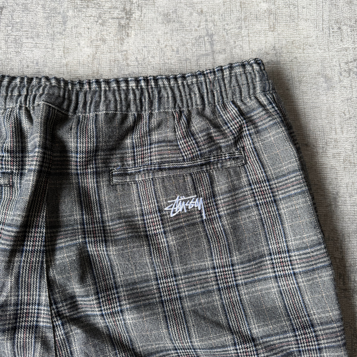 Stussy Grey Check Street Long Pants Size 32 Mens Y2K NWT'S               -E5