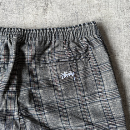 Stussy Grey Check Street Long Pants Size 32 Mens Y2K NWT'S               -E5