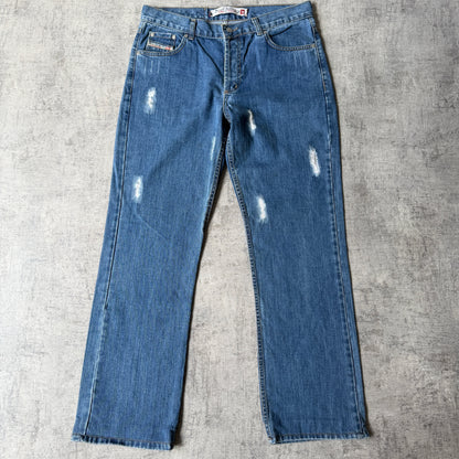 Diesel Industry Y2K Jeans Size 32 Straight Leg Blue Denim                 -E1