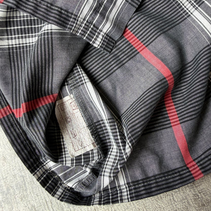 Givenchy Cropped Plaid Button Up Shirt Size 42/L Mens Short Sleeve             -A62