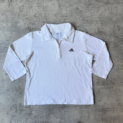 Adidas Womens Long Sleeve Polo Shirt Size 14Y Fits Oversized S Womens                  -E57