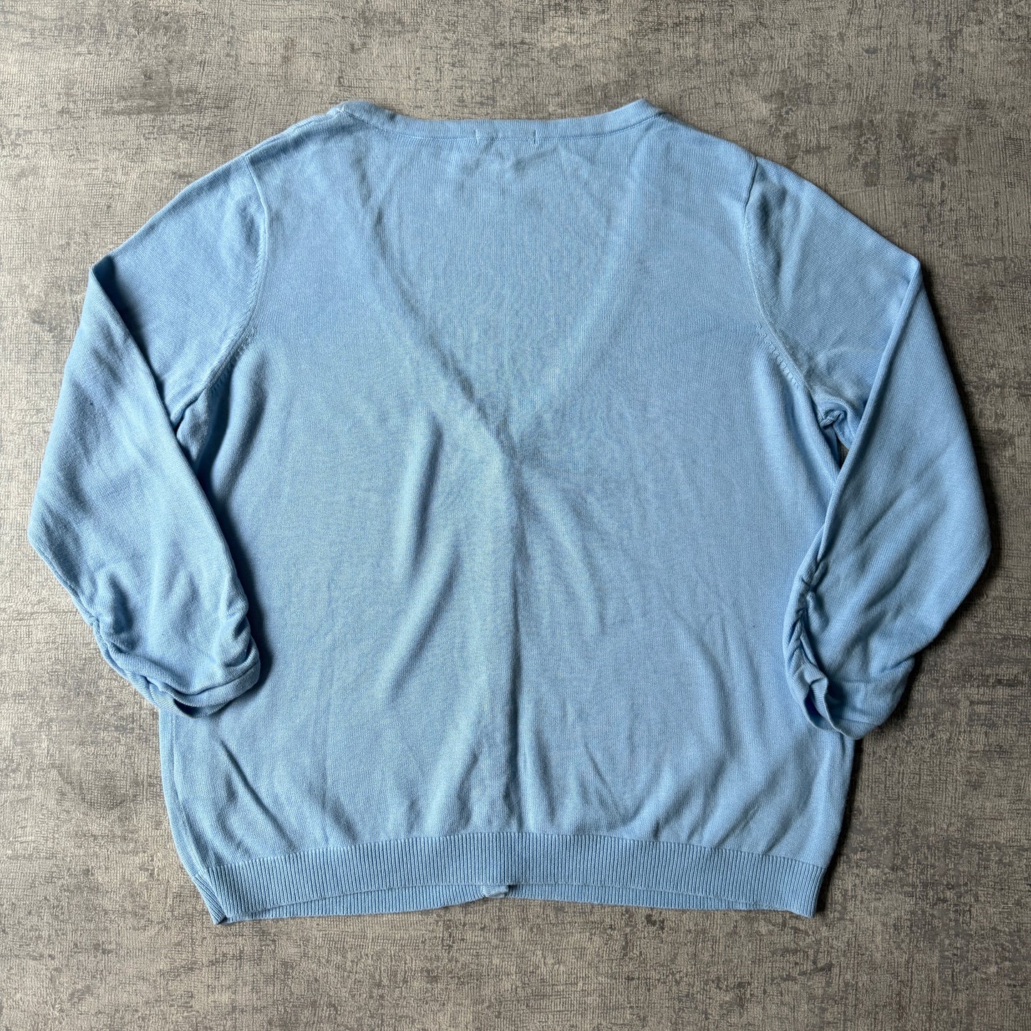 Tommy Hilfiger Womens V-Neck Cardigan Size L Pastel Blue Jumper                   -F27