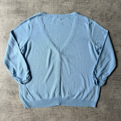 Tommy Hilfiger Womens V-Neck Cardigan Size L Pastel Blue Jumper                   -F27