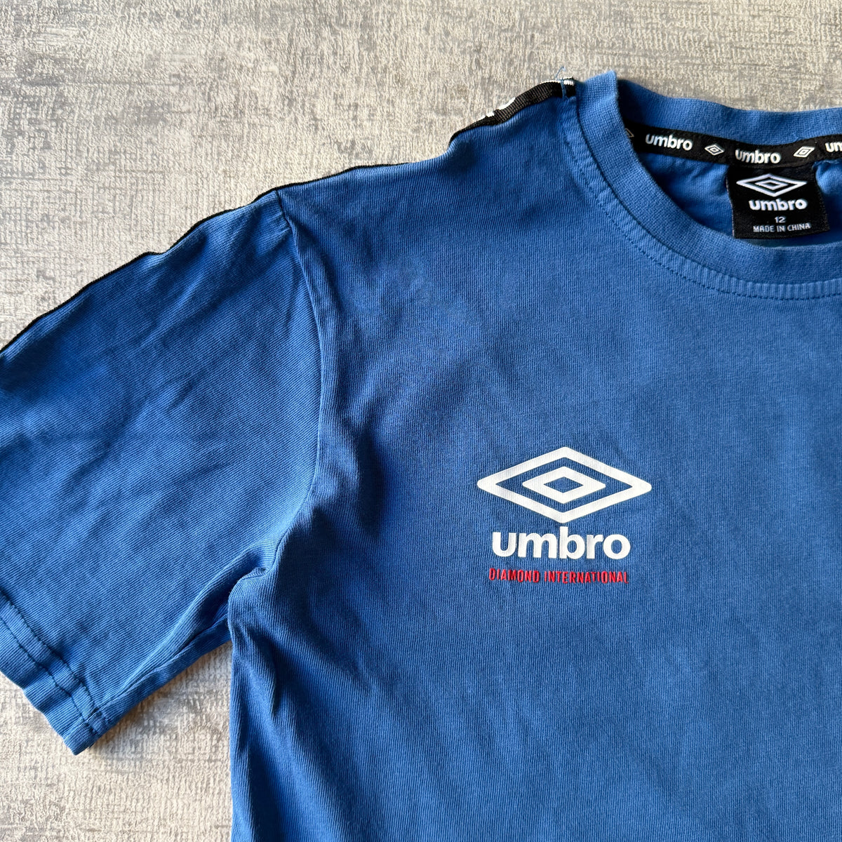 Umbro Womens Blue Baby Tee Size 12Y Fits S-M Womens            -D39
