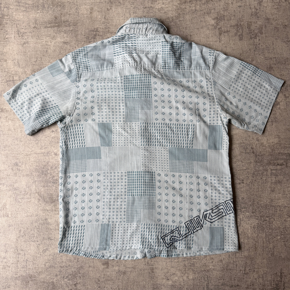Quiksilver Y2K Mens Blue Button Up Shirt Size S Mens       -H5