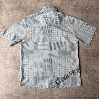 Quiksilver Y2K Mens Blue Button Up Shirt Size S Mens       -H5