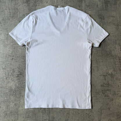 G-Star Raw Womens Y2K White V-Neck Slim Fit Top Size M Womens          -H67