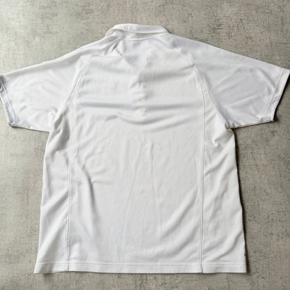 Nike Y2K Tennis Polo Shirt Size L Mens White Top             -C32