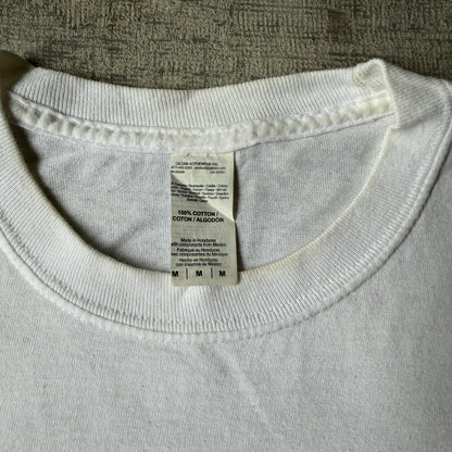 “Live Like A Captain, Party Like A Pirate” Vintage White Graphic Tee Size M Mens                      -E44