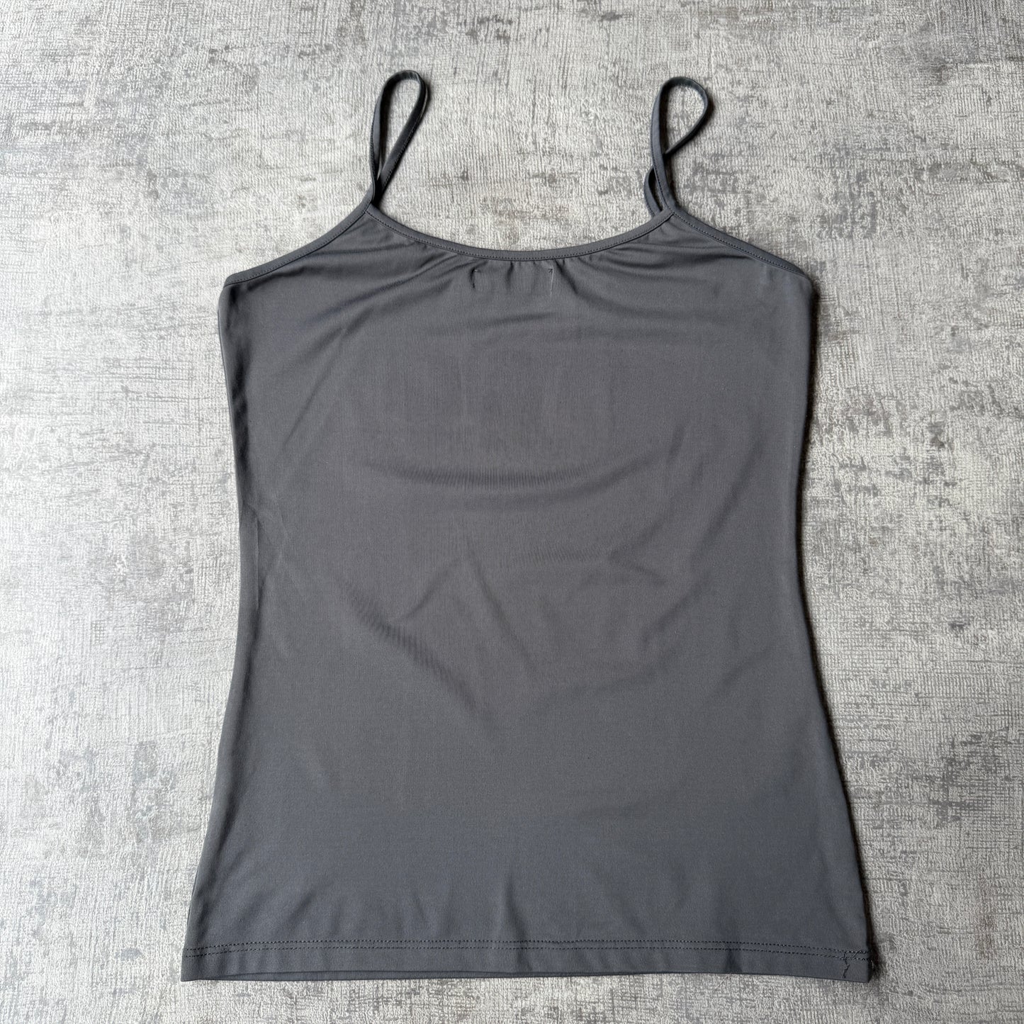 Dolce & Gabbana Grey Bejewelled Tank Top Size S Womens Y2K            -C47