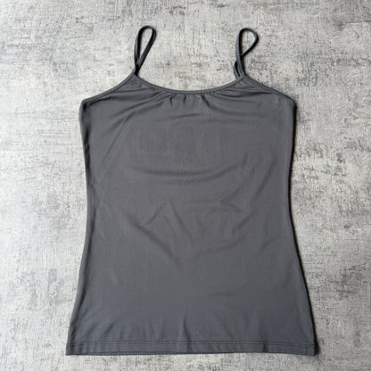 Dolce & Gabbana Grey Bejewelled Tank Top Size S Womens Y2K            -C47
