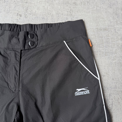 Slazenger Y2K Womens Baggy Athletic Shorts Size 10 Black White       -G8