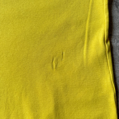 Ralph Lauren Womens Yellow V-Neck Top Size M Pink Little Pony Vintage Single Stitch Top             -C38