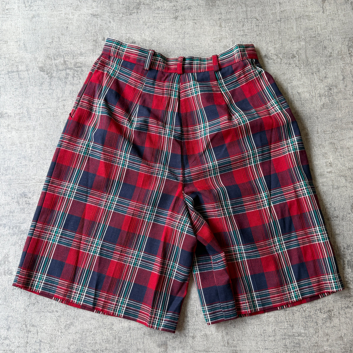 Plaid Y2K Baggy Womens Pleated Dress Shorts Size 10 High Waist               -D10