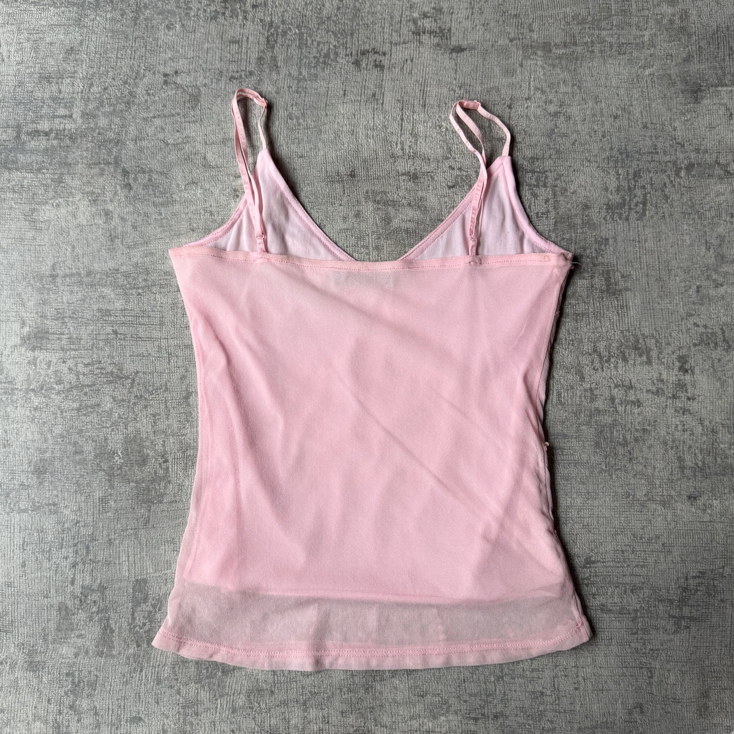 Tightrope Y2K Pink Sequin Cami Top Size 8 Womens            -C48