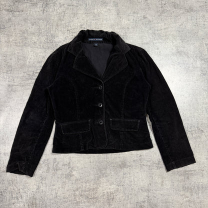 Tommy Hilfiger Womens Corduroy Blazer Jacket Size S Womens Black Coat                -D22
