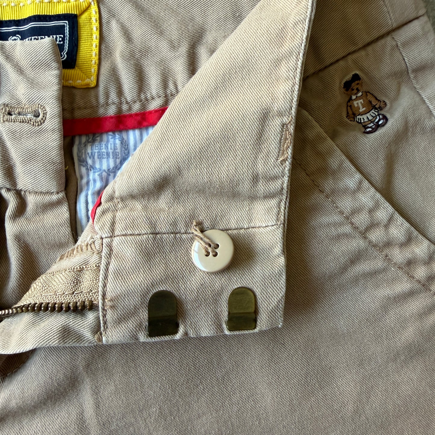 Y2K Womens Cargo Mini Shorts Size S Tan Pants "Teenie Weenie"         -A45
