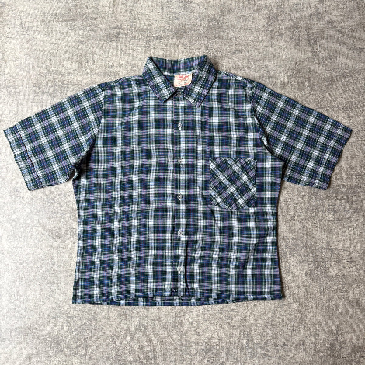 Vintage Plaid Cropped Button Up Size SM Mens Multicoloured       -H4