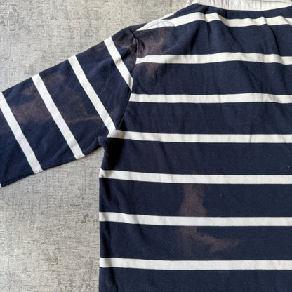 Polo Ralph Lauren Womens Long Sleeve Polo Shirt Size L Navy White             -H53