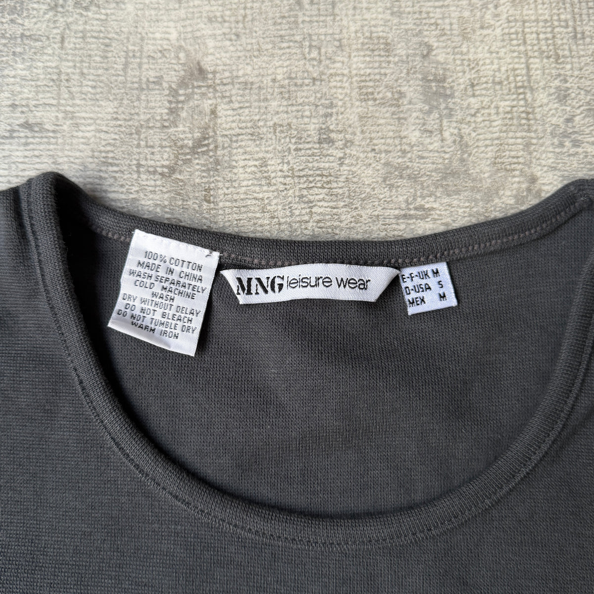 MNG Womens Leisurewear Longline Charcoal Grey Top Size M      -G57