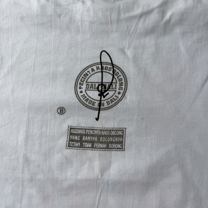I Love Bali Y2K Graphic T-Shirt Size M Mens White Boxy Vintage Tee          -B14