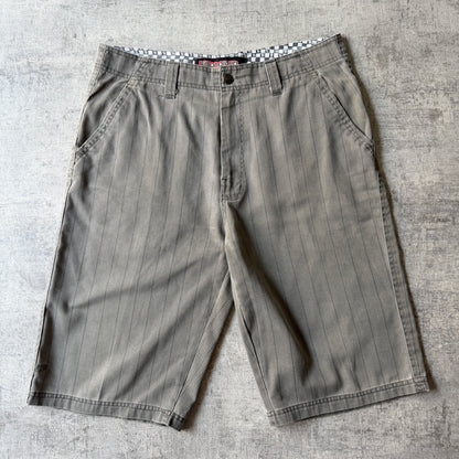 Billiongroup Y2K Baggy Grey Cargo Shorts Size M/32 Pinstripe             -B56