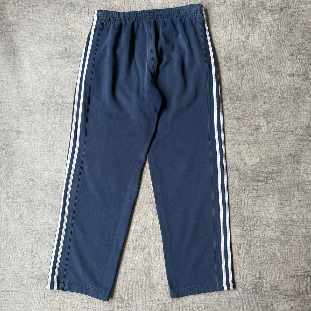 Adidas Baggy Track Pants Size M Mens Navy/ White Embroidered            -B37