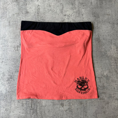 Harley Davidson Y2K Womens Pink Boob Tube Top Size XL Graphic Top        -H61