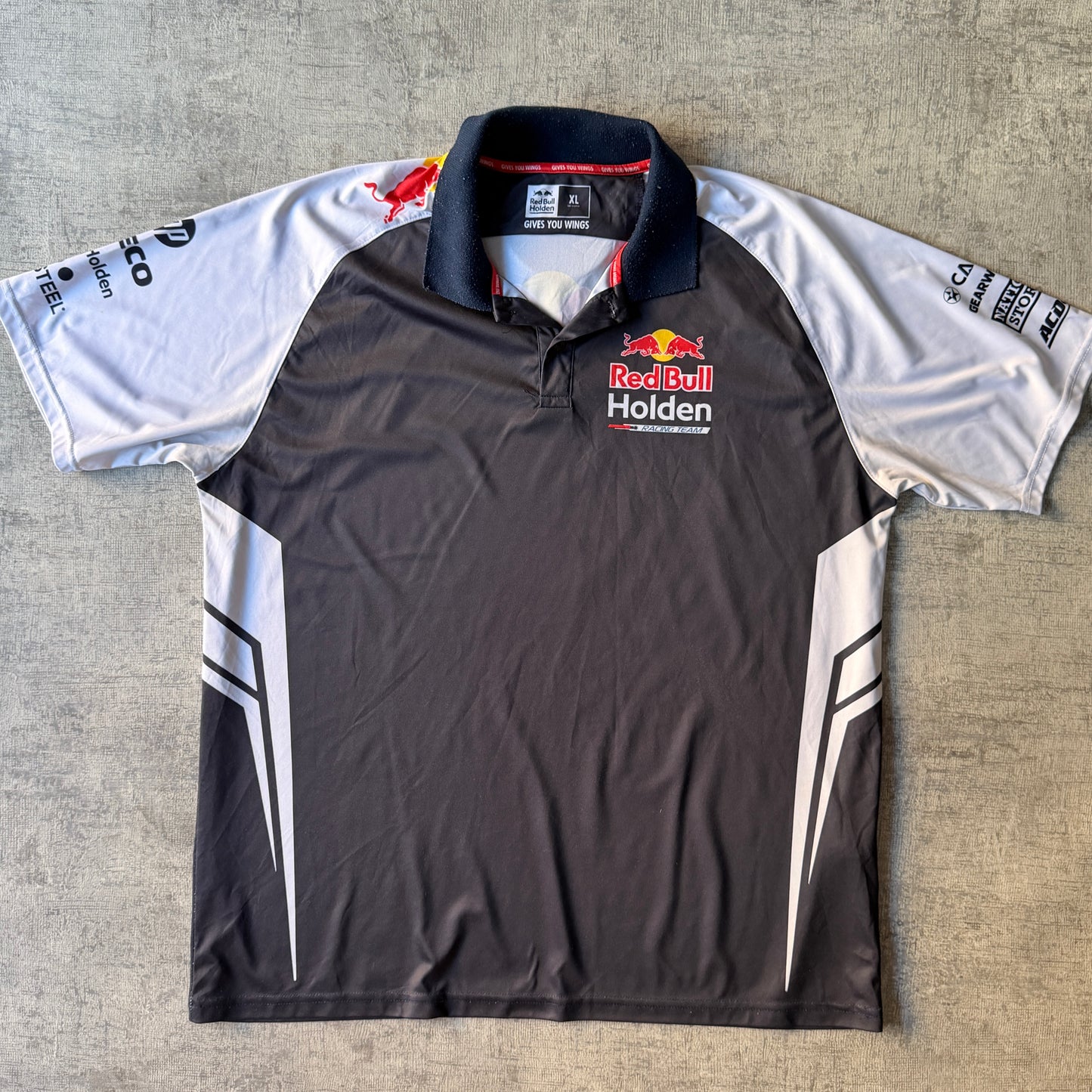 Red Bull Holden Racing Team Polo Shirt Size XL Mens Navy White                   -D61
