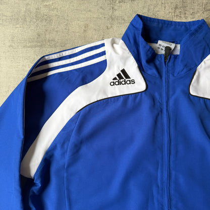 Adidas Y2K Track Jacket Size L Mens Blue White Full Zip          -H32