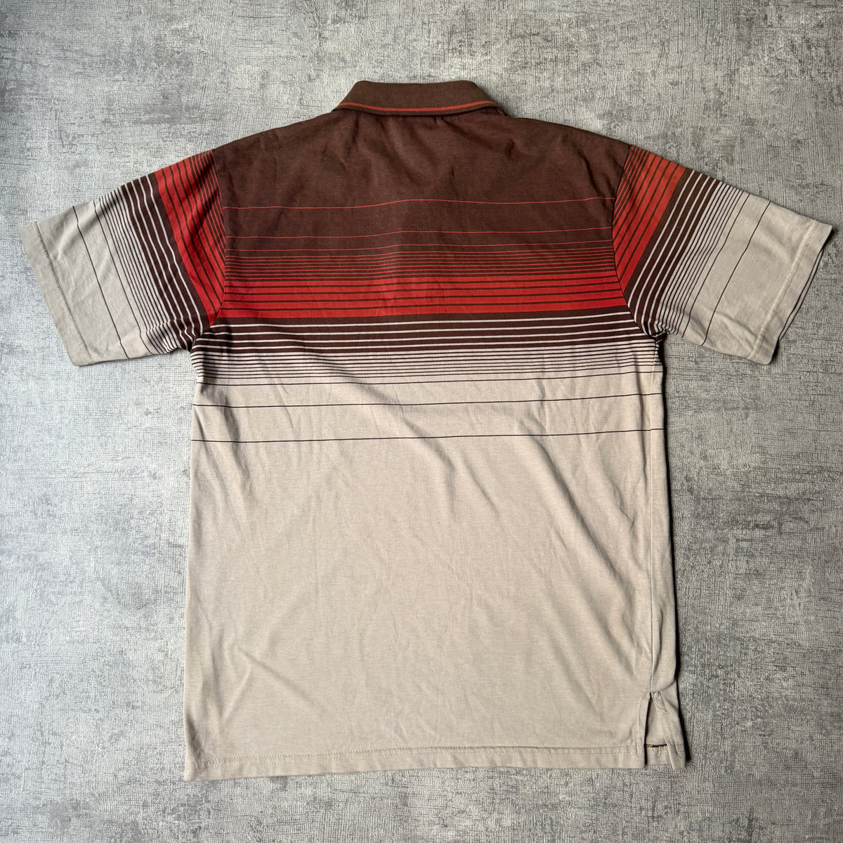 Ocean Beach Mens Polo Shirt Size L Beige Brown                 -F36
