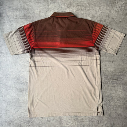Ocean Beach Mens Polo Shirt Size L Beige Brown                 -F36
