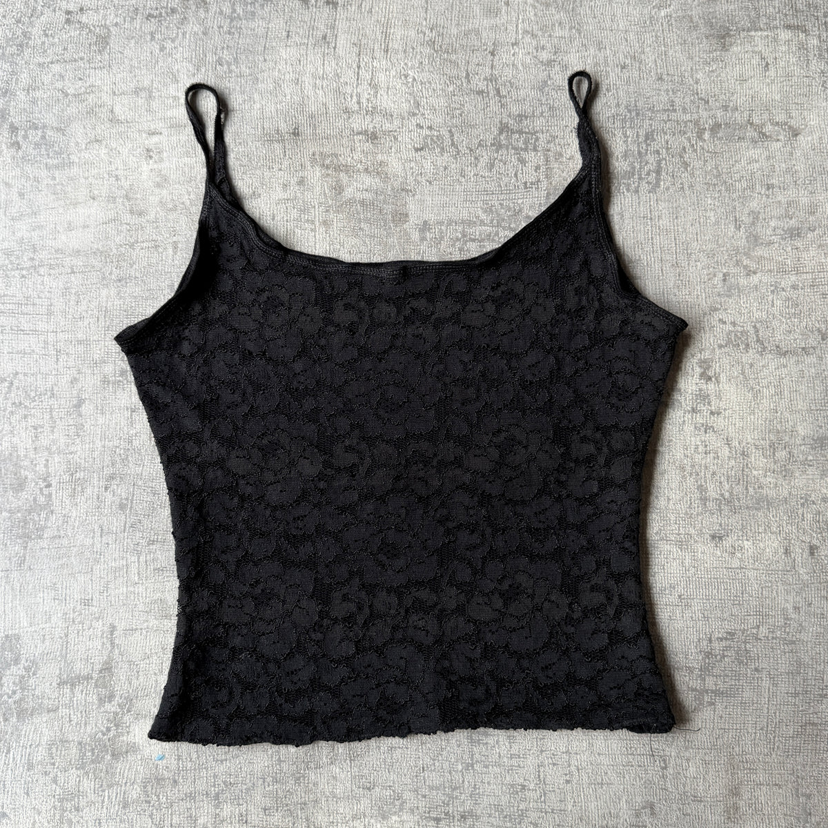 Lili Y2K Black Lace Cami Top Fits Size S Womens Tank                   -C46