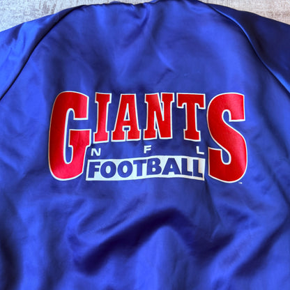 Vintage 80's NY Giants Chalk Line Satin Bomber Jacket Size L-XL Mens   -B43