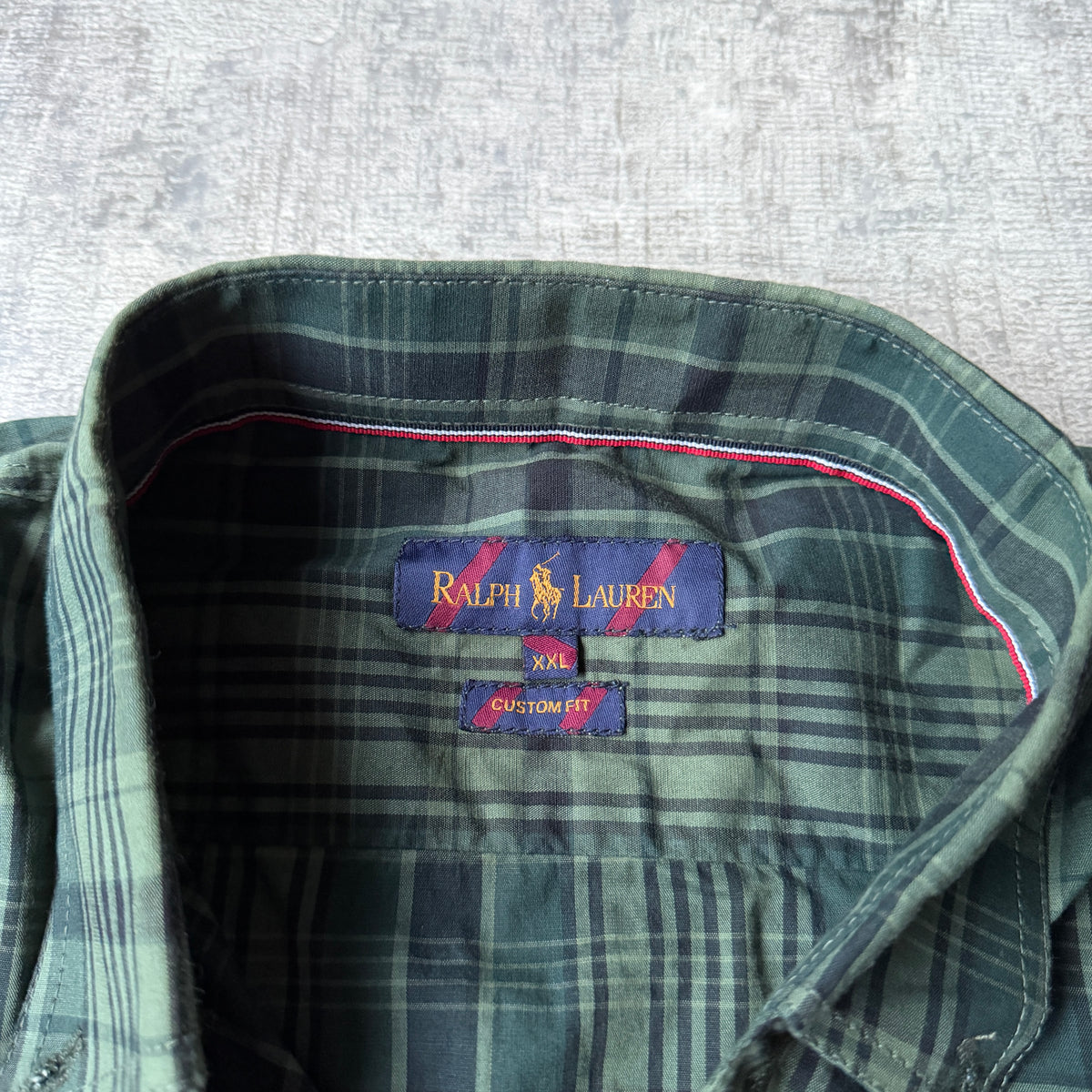 Polo Ralph Lauren Green Plaid Cropped Button Up Size XXL Long Sleeve               -G14