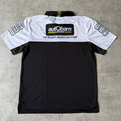 Holden Auto Barn Racing Polo Shirt Size M Mens Black White             -E36