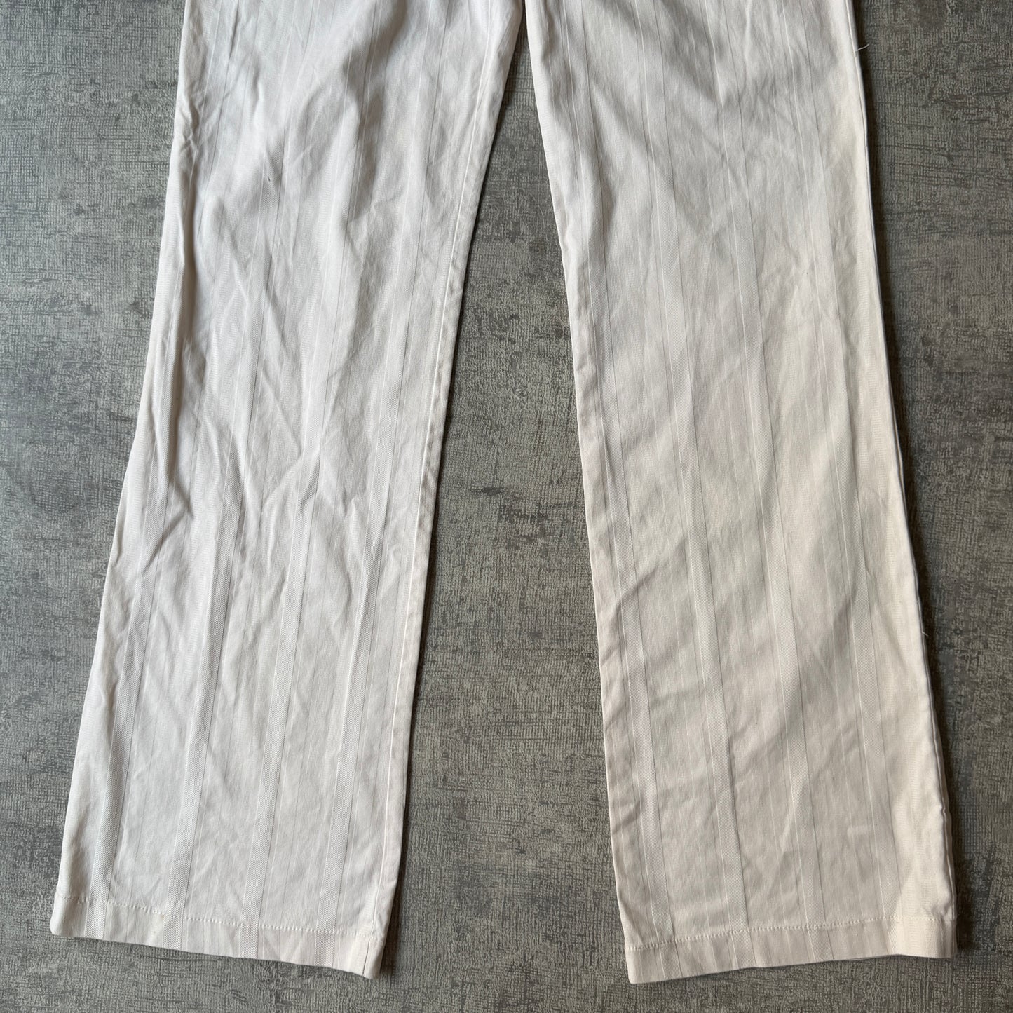 Girl Express Low Rise Y2K Dress Pants Size 8 Womens Cream Straight           -B32
