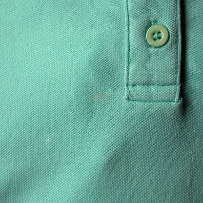 New Balance Womens Polo Shirt Size S/10 Mint Green Script Logo Top            -B29