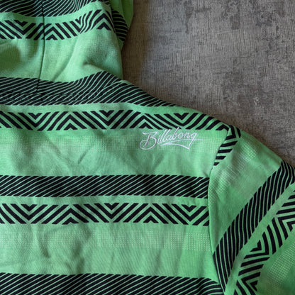 Billabong Y2K Green Graphic Zip Hoodie Size S Mens     -A8