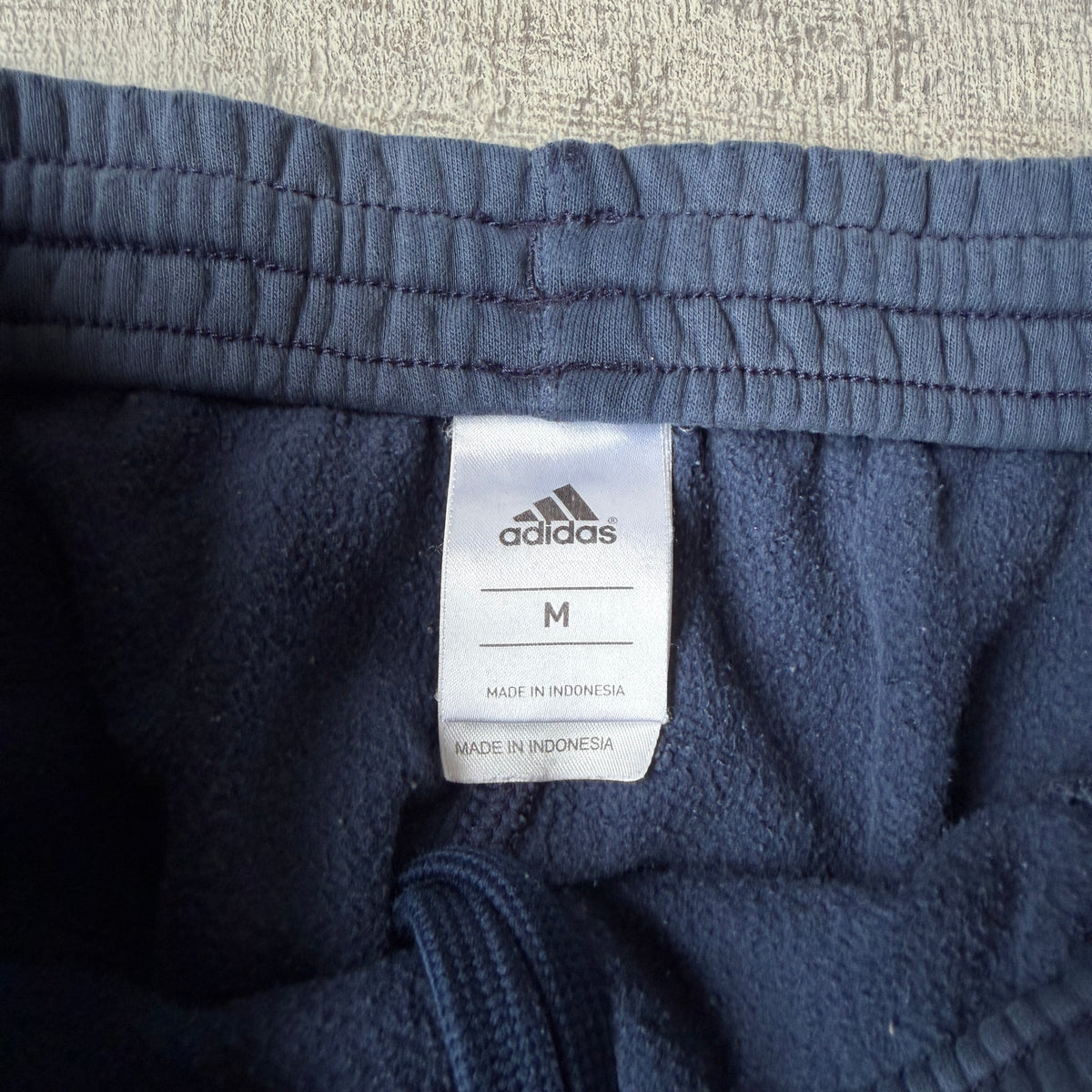 Adidas Baggy Track Pants Size M Mens Navy/ White Embroidered            -B37