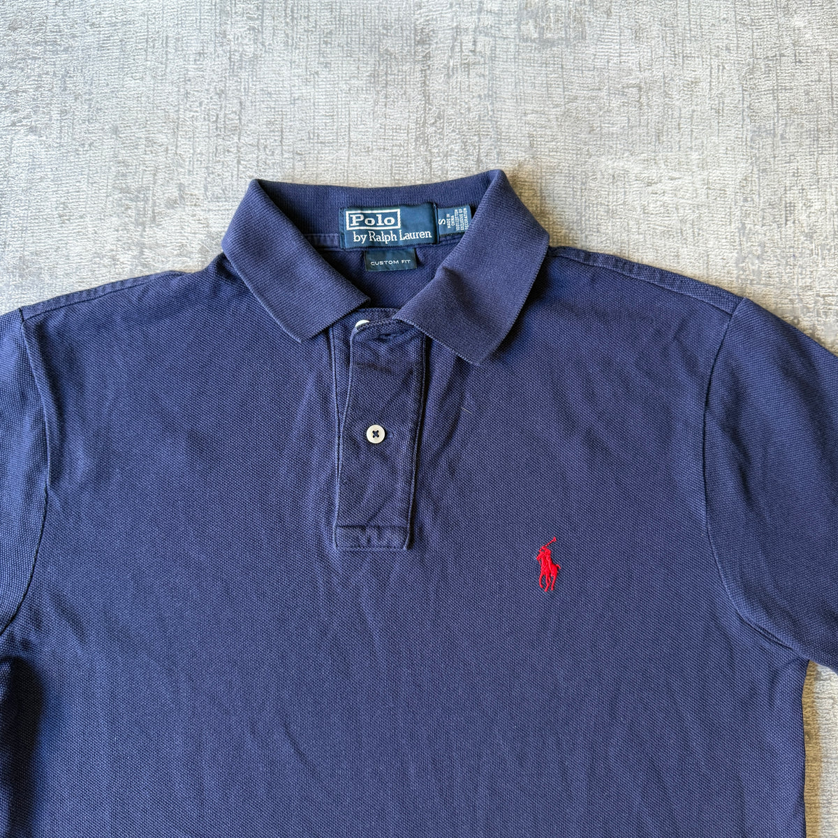 Polo Ralph Lauren Mens Slim Fit Navy Polo Shirt Size S Longline                 -D67