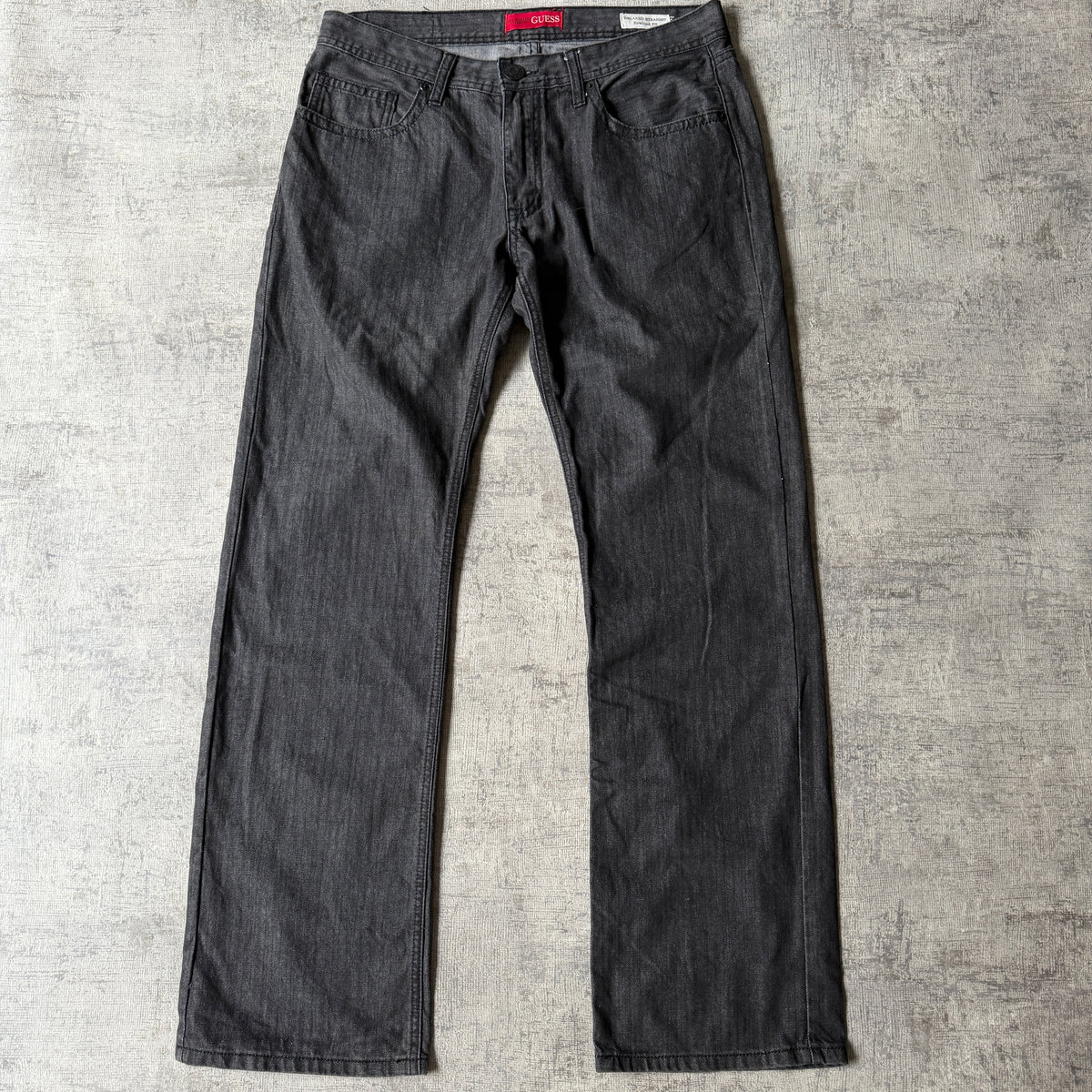 GUESS Vintage Black Jeans 34 Straight Leg Denim            -F7