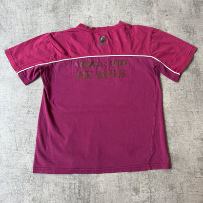 Vintage QLD Maroons Womens Baby Tee Size 10y Fits XS Womens NRL Tee         -H56