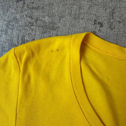 Ralph Lauren Sport Womens Y2K Yellow Top Size L V-Neck                -E60