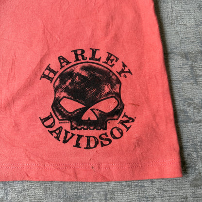 Harley Davidson Y2K Womens Pink Boob Tube Top Size XL Graphic Top        -H61