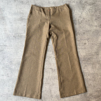 Sab Low Rise Y2K Dress Pants Size 12 Womens Brown Straight           -B31