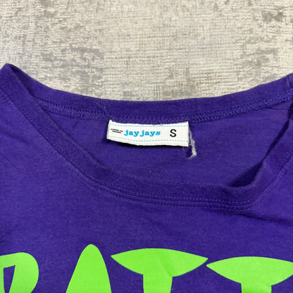 “Batty at Night” Women’s Y2K Graphic Tee Size S Jay Jays Shirt                 -I41
