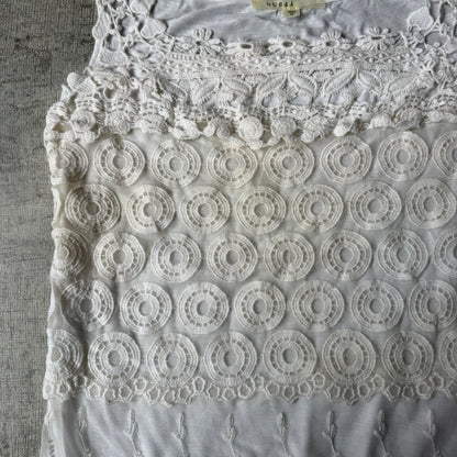 GUESS Womens Y2K White Lace Cami Top Size M Womens                    -E66